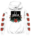 Drip Rose Box Hoodie-Big Size 2X / White Mens Hoodies And Sweatshirts