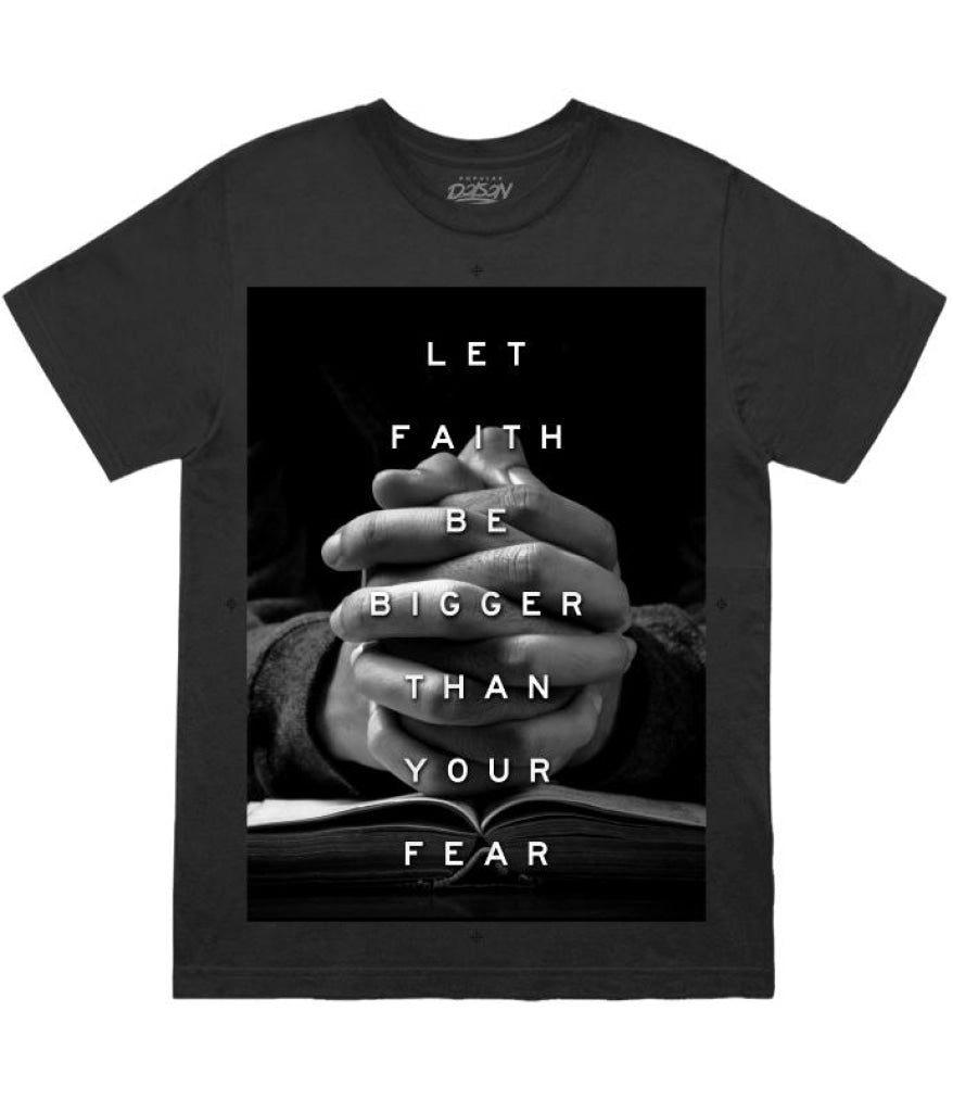 Faith Bigger Hands 2X / Black Mens Tee