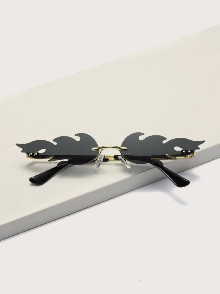 Flame Shaped Sunglasses Black Sunglasses