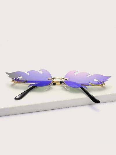 Flame Shaped Sunglasses Purple Sunglasses