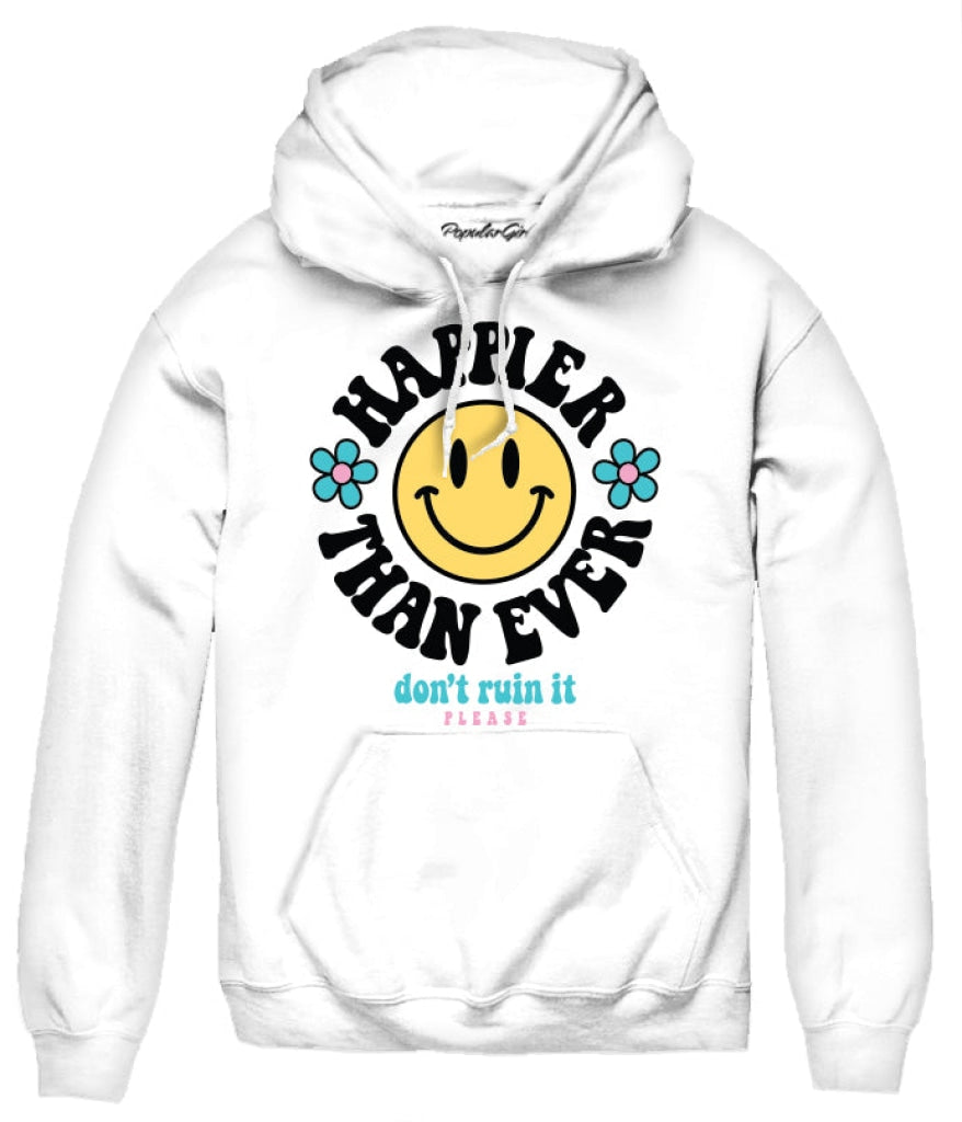 Happier Than Ever Hoodie S / White Junior Hoodies