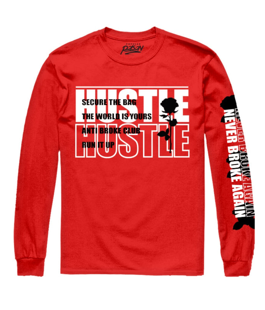 Hustle Reflection Long Sleeve Tee S / Red