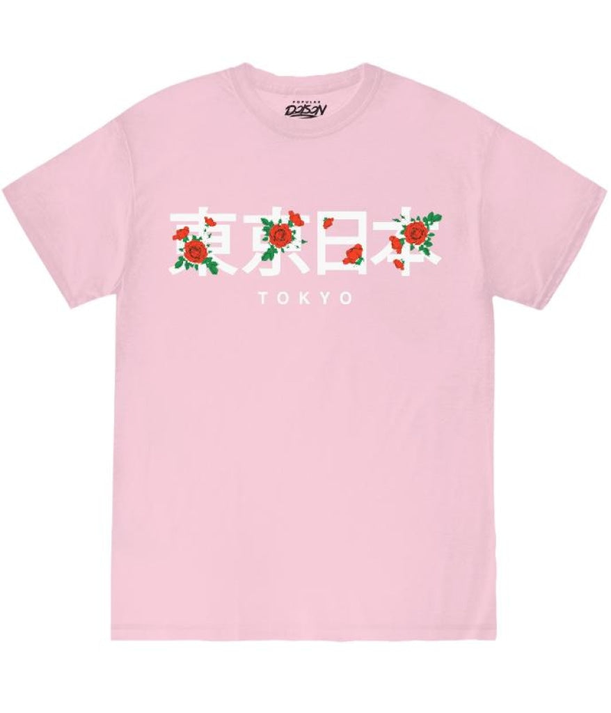 Kanji Rose Overlay Tee S / Pink Mens Tee