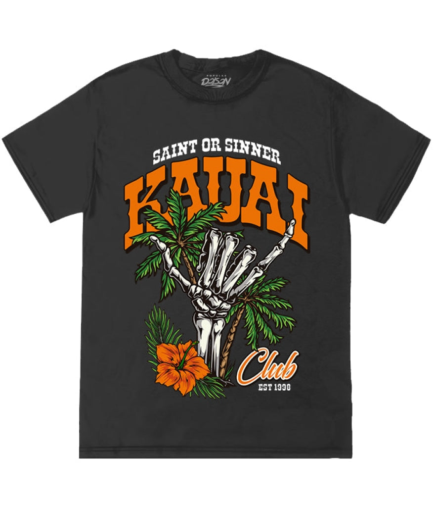 Kauai Saint Or Sinner Shaka Club Tee S / Black Mens Tee