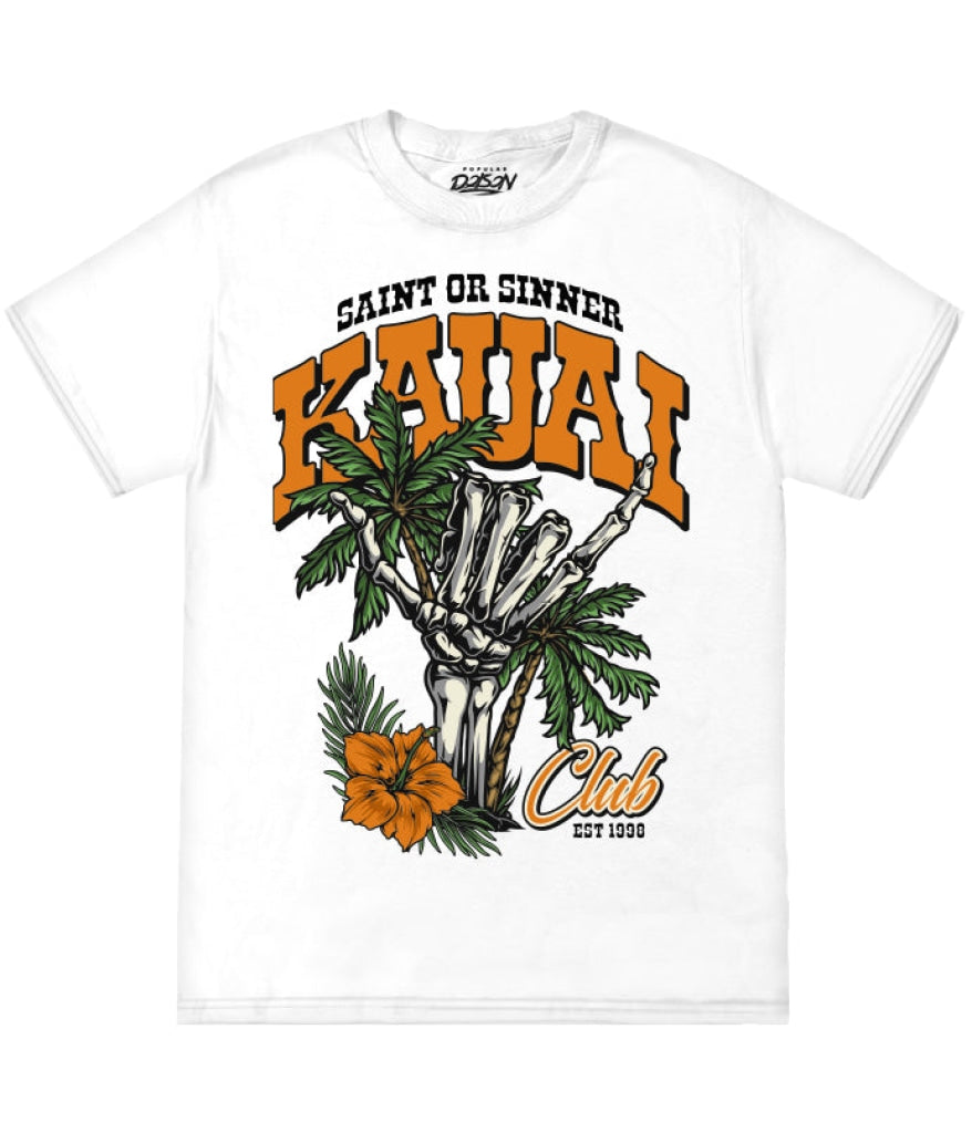 Kauai Saint Or Sinner Shaka Club Tee S / White Mens Tee