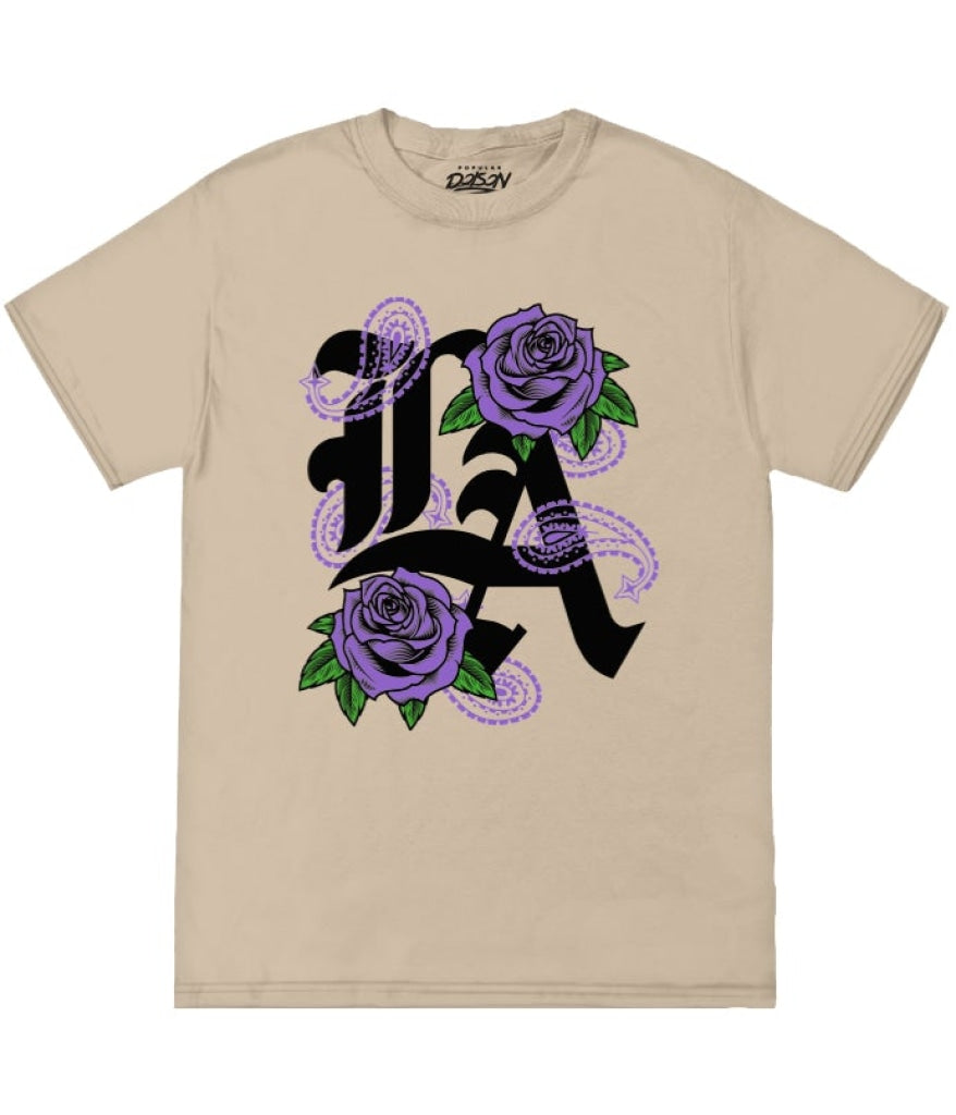 La Purple Rose S / Sand Mens Tee