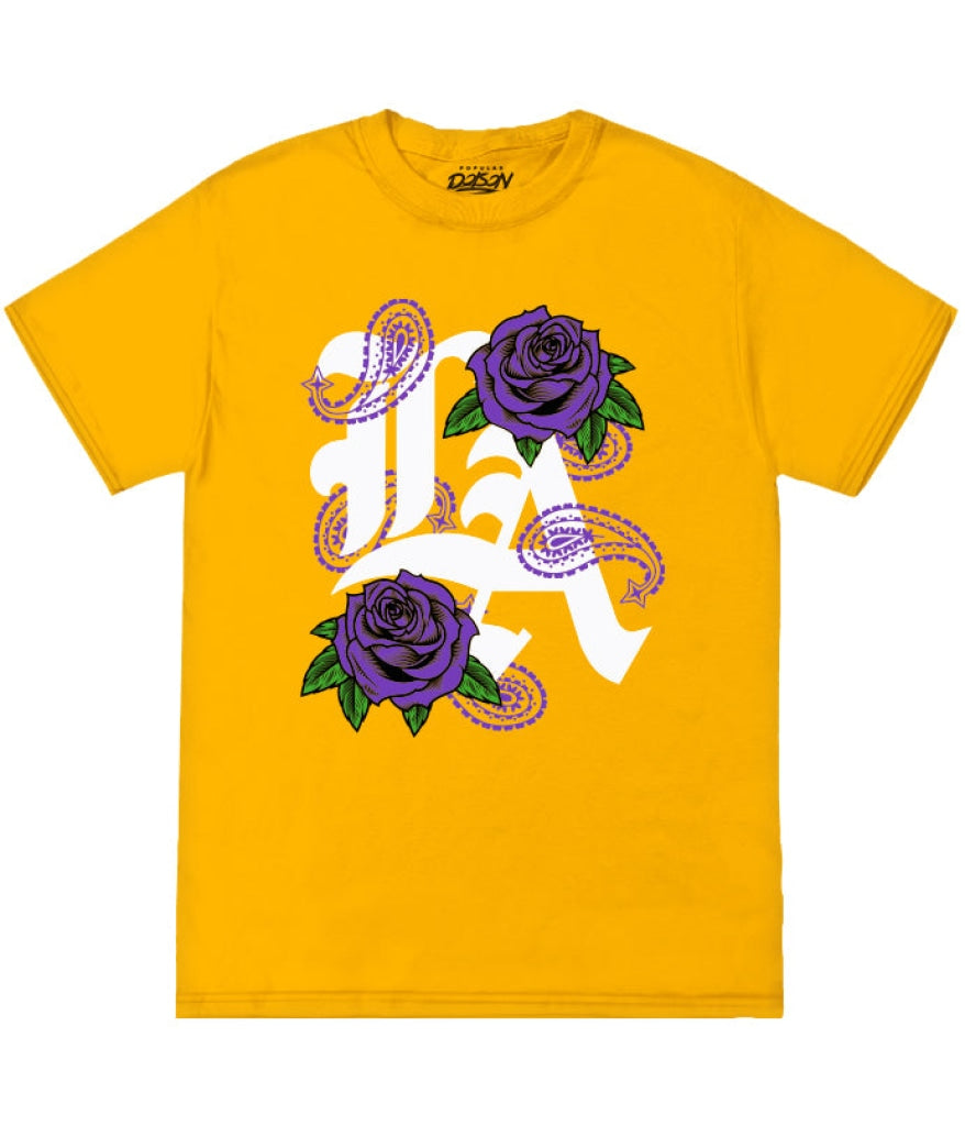 La Purple Rose Tee S / Gold Mens Tee