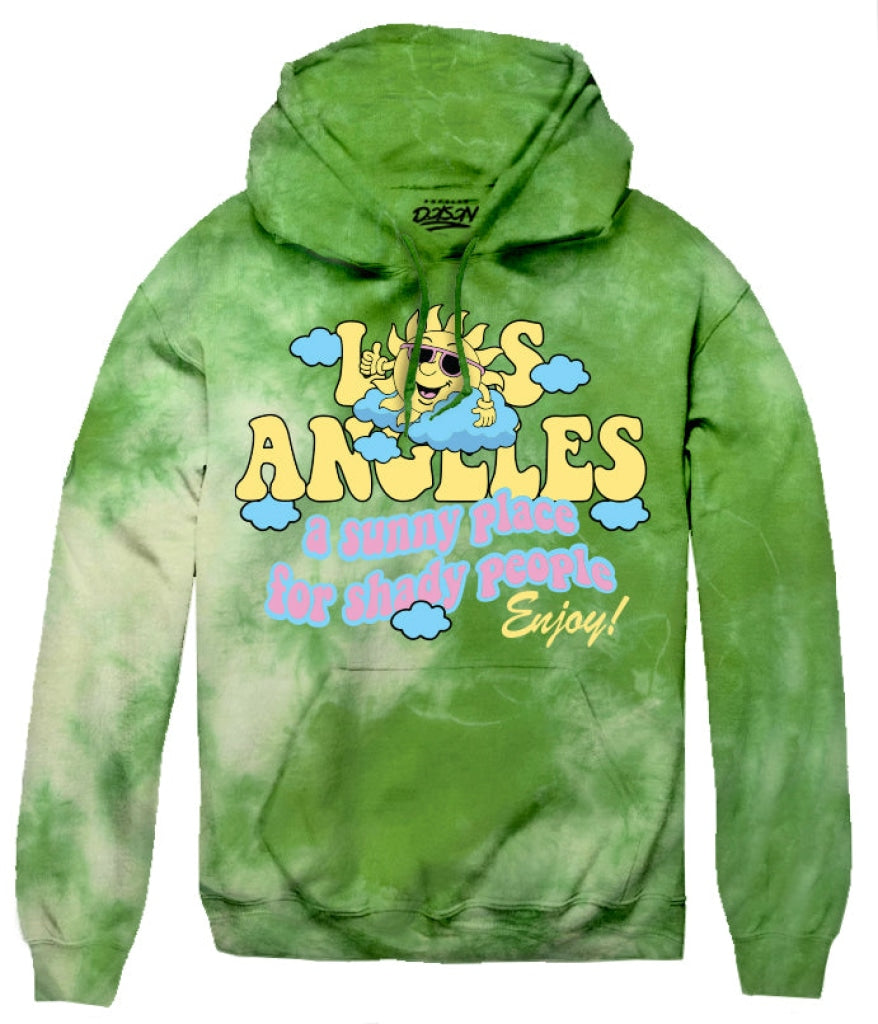 La Sunny Place Hoodie S / Green Tie Dye Mens Hoodies And Sweatshirts