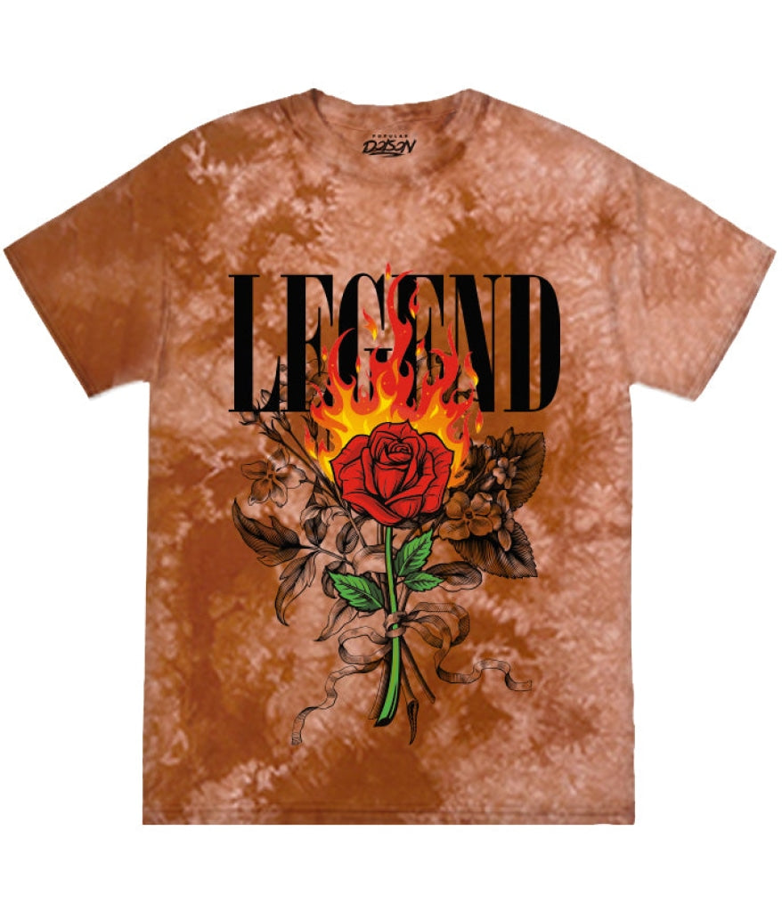 Legend Flame Rose Tie Dye Tee S / Bombay Brown Mens Tee