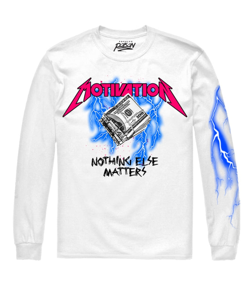 Motivation Lightning Long Sleeve Tee S / White