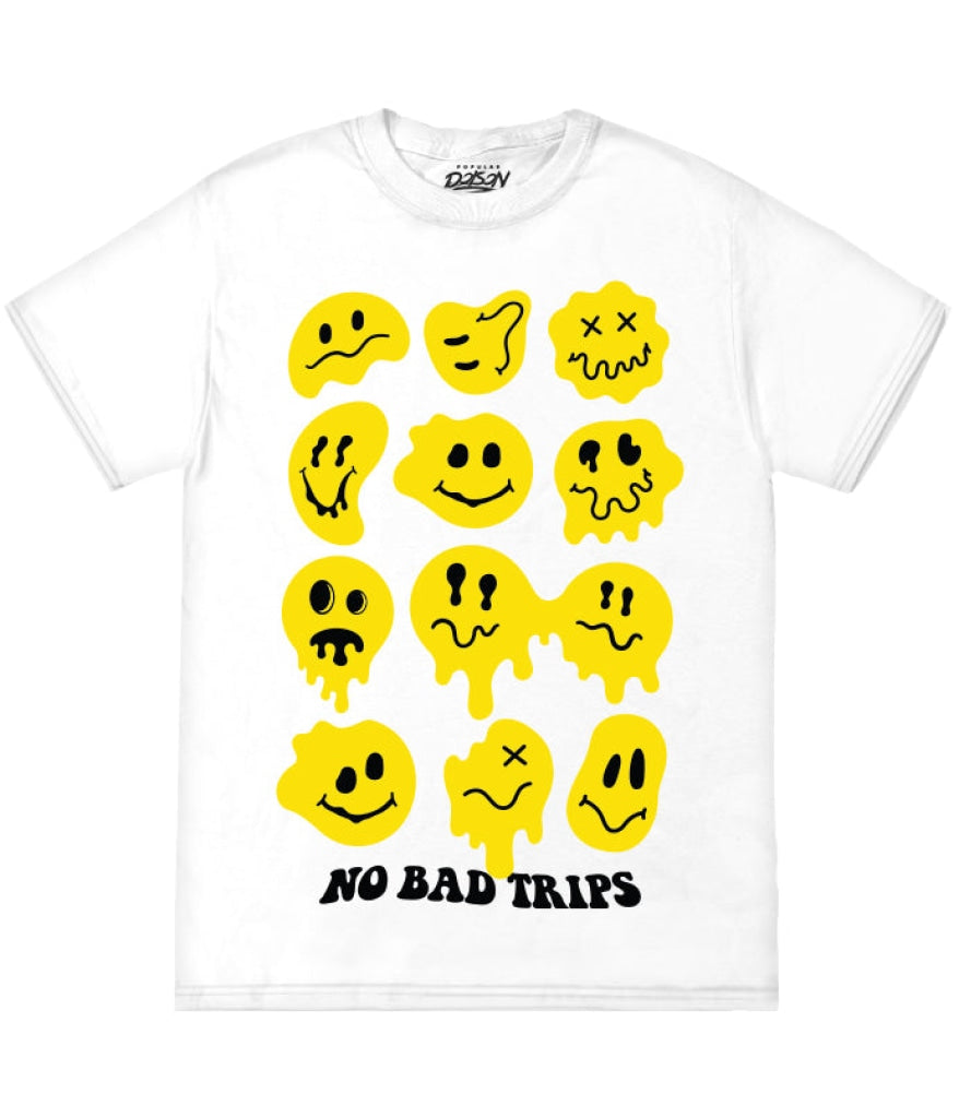 No Bad Trips Smiley Tee S / White Mens Tee