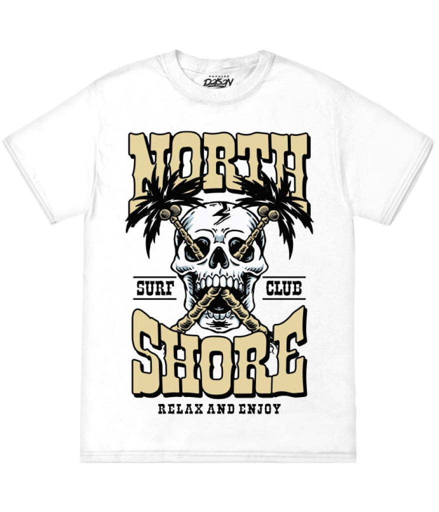 North Shore Surf Club Skull Tee S / White Mens Tee