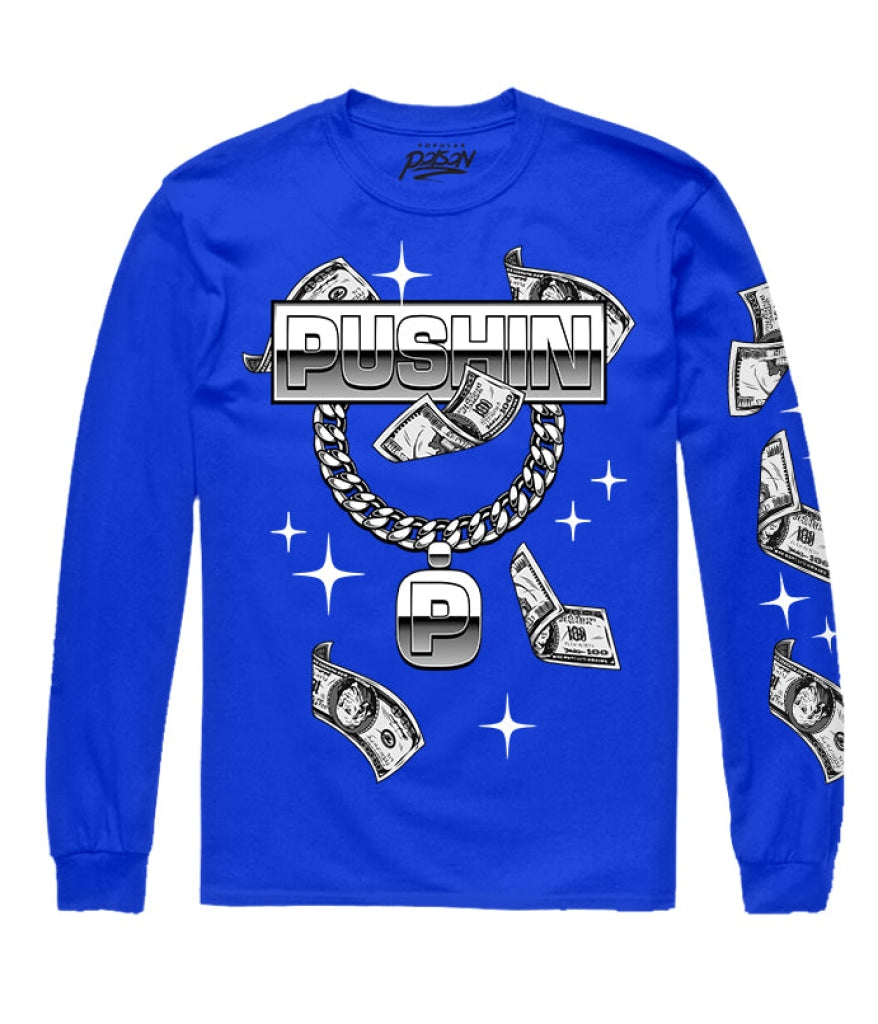 Pushing P Long Sleeve Tee S / Royal