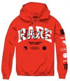Rare Kanji Overlay Hoodie S / Red Mens Hoodies And Sweatshirts