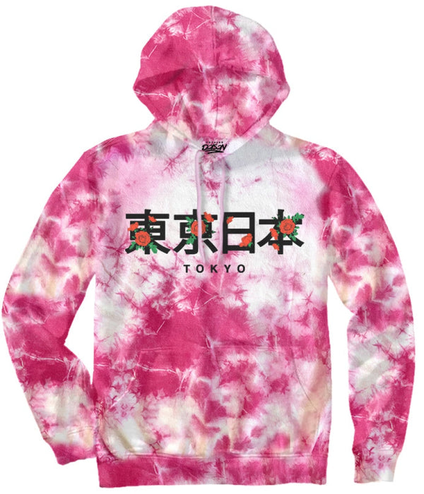 ROSE KANJI TIE DYE HOODIE Popular Poison