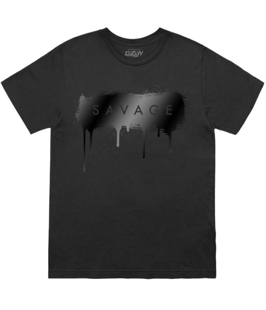 Savage Drip Foil S / Black Mens Tee