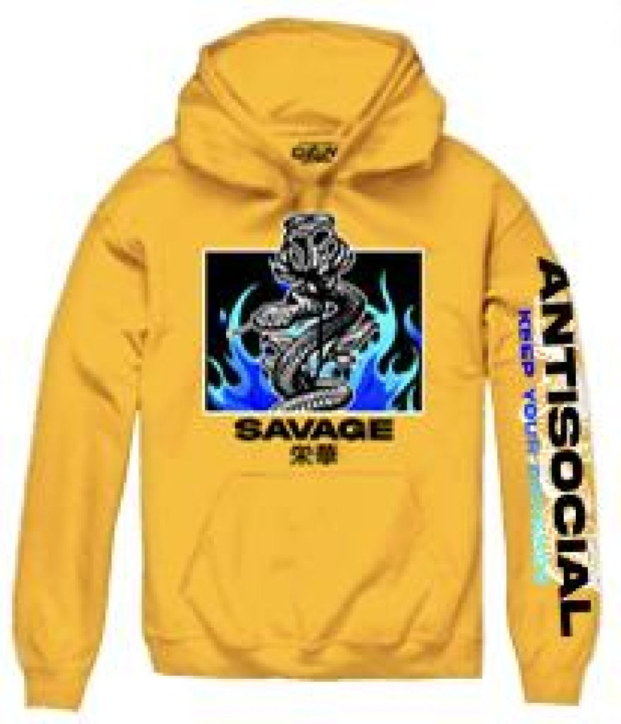 Savage Rose Snake Hoodie S / Gold Mens Hoodies And Sweatshirts