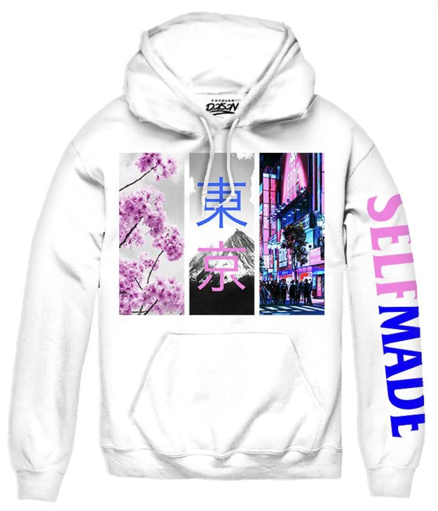 Self Maid Tokyo Slice Hoodie S / White Mens Hoodies And Sweatshirts