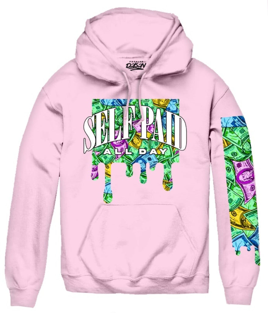 Self Paid All Day Hoodie S / Pink Mens Hoodies And Sweatshirts