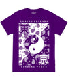 Split Ying Yang Bandana Tee S / Purple Mens Tee