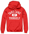 Take Care Of Yourself Hoods S / Red Junior Hoodies