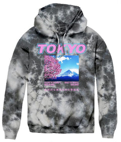 【SATIIIZ】Bird Dyeing Box Hoodie tokyo-blossom-box-tie-dye-