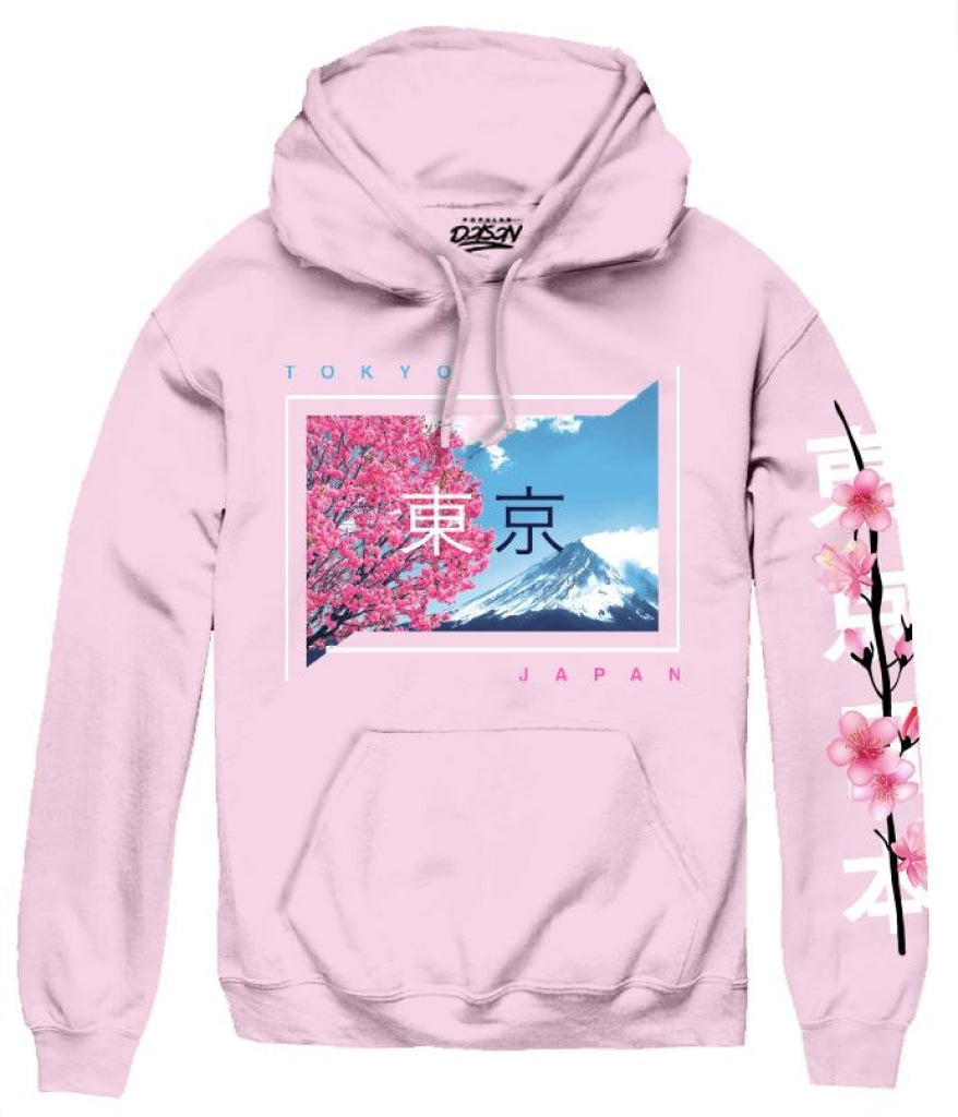 Tokyo Cherry Blossom S / Pink Mens Hoodies And Sweatshirts