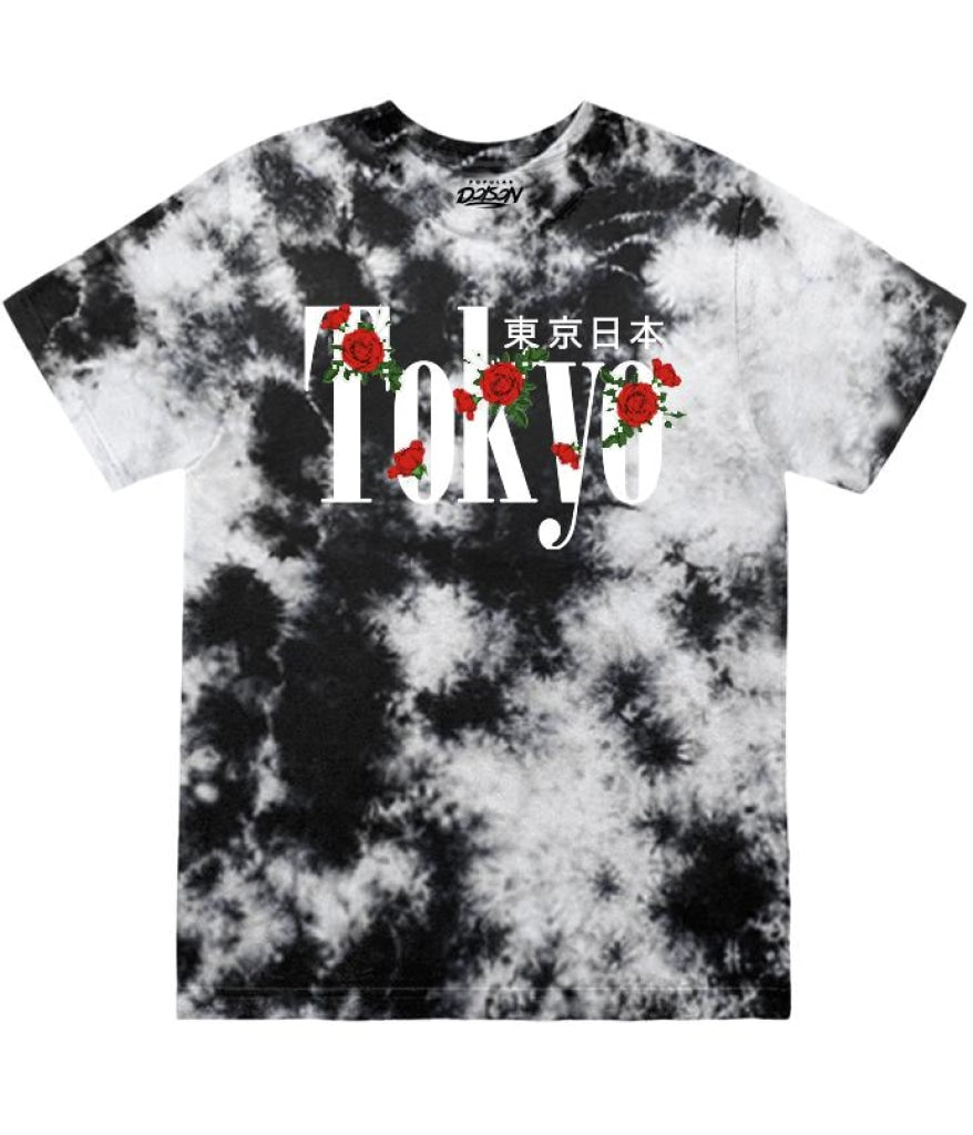 Tokyo Rose Tie Dye Tee S / Black Mens
