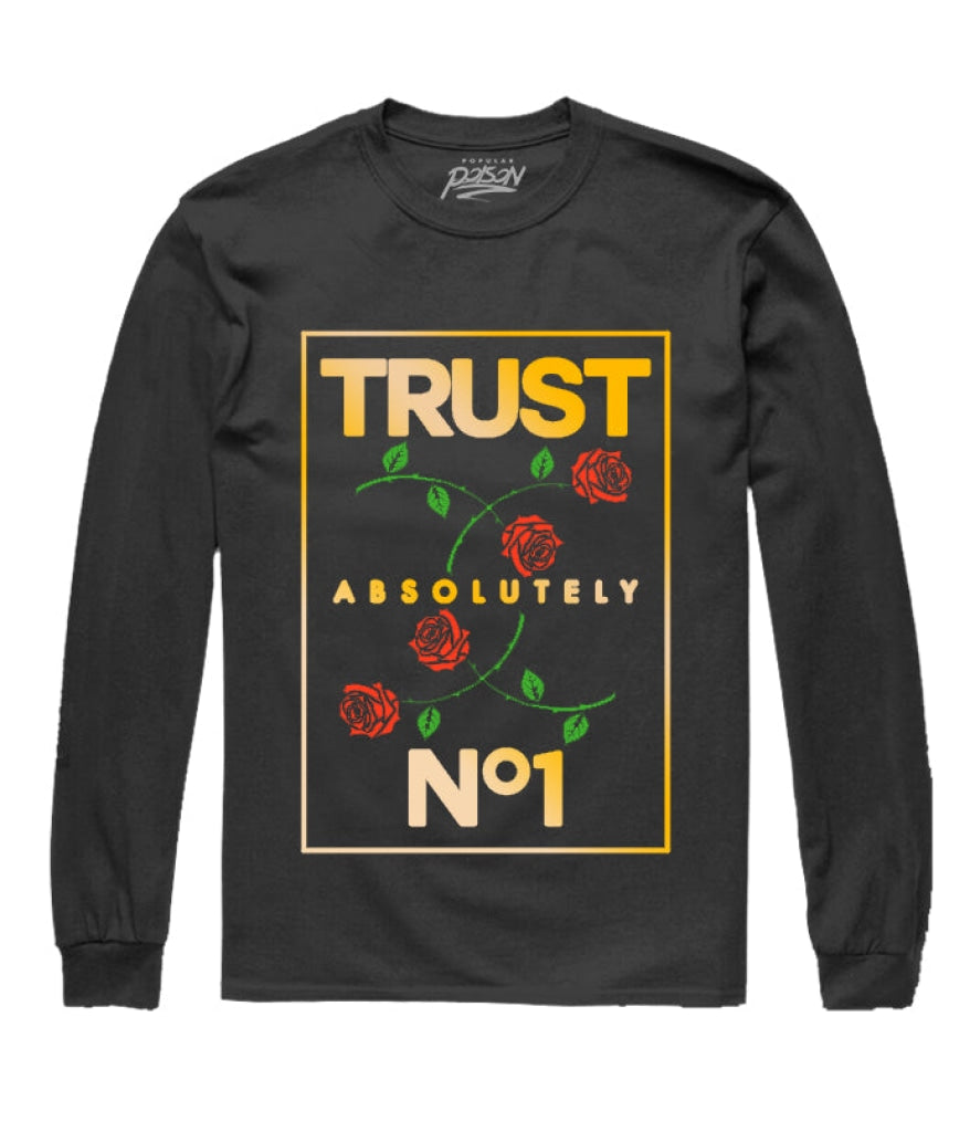 Trust No.1 Rose Long Sleeve Tee S / Black